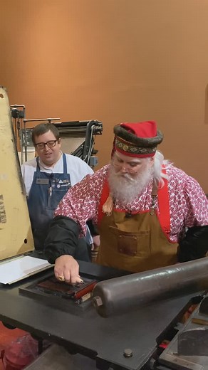 Sacramento History Museum on Instagram: "On December 23, 1823, “A Visit from St. Nicholas” was first published in The Sentinel newspaper in Troy, New York. Although it was published anonymously in the newspaper, the poem was originally written by Clement C. Moore in 1822. This well-known Christmas story, first published 201 years ago today, is known more by its opening line than its original title. In this video, @santa_j_claus stopped by the print shop at the Sacramento History Museum to help J