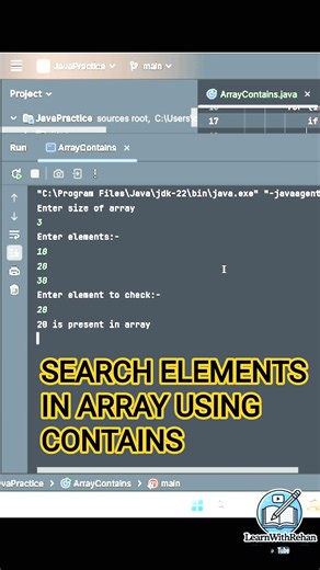 Check if Array Contains a Specific Element 🔍 | Java Coding Trick 💻 #shorts#viral #trending #java