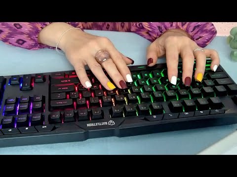 ASMR Typing on a Clicky Gaming Keyboard for Work • No Talking