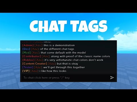 How to Make CHAT TAGS in ROBLOX!