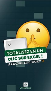 🚀 Gagne du temps avec un simple raccourci pour totaliser tes données dans Excel ! Si, comme mon collègue, tu passes des heures à additionner manuellement les cellules d'un tableau, cette astuce va te changer la vie. Excel a un raccourci qui te permet de calculer la somme automatiquement, sans risque d'erreur. 📊✨ Il te suffit de sélectionner les cellules à additionner, en incluant une ligne et une colonne supplémentaires, puis d'appuyer sur Alt =. Et hop ! Excel insère automatiquement la formul
