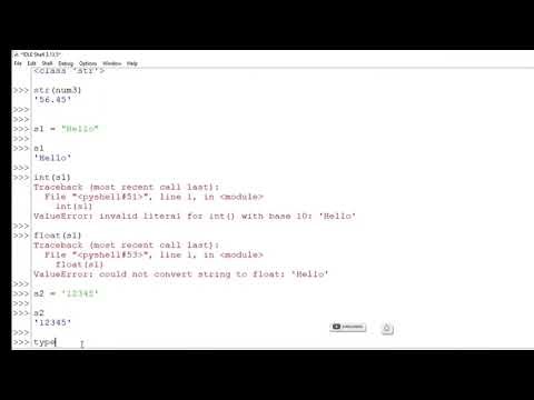 Type Conversion in Integer,String,Float in Python 
