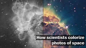 1M views · 1.4K reactions | Those beautiful, full-color photos of distant nebulas and galaxies you've seen? They were actually taken by the Hubble Space Telescope in black and white. Here's how scientists added the color: | Vox | Facebook