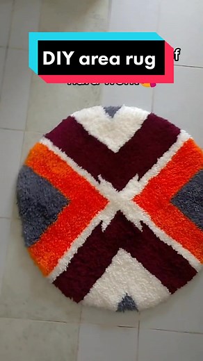 DIY Area Rug with Yarn and Gunias | Creative Rug Making Tutorial