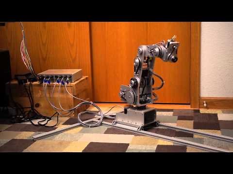 Homebrew Five Axis Robot Arm — First Coordinated Moves