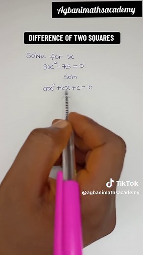 How to Solve Difference of Two Squares in Quadratic Equations