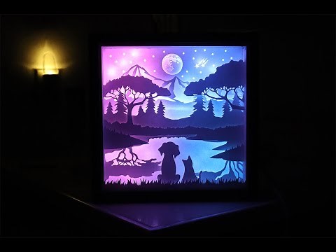 How to Make a Paper-cut Light Box - DIY Light Box- Cricut Explore Air 2 Cutting Machine