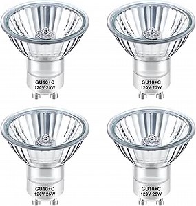 TAIYALOO GU10 Halogen Bulb 120V 25W NP5 Replacement Bulb for Candle Warmer, Scent Wax Burner, Fragrance Melt, Warming Bulb MR16 JDR Dimmable, 2700K Warm White, Pack of 4