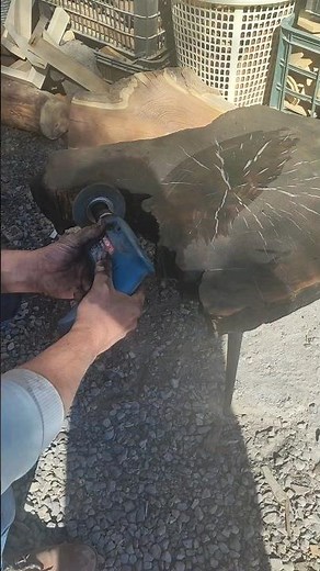 Sandblasting method by burning wood In this technique, #wood #beautiful #art #burnt wood