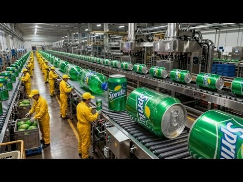 How Sprite Tin Packs are Made: Inside the High-Speed Soda Canning Factory (Full Process)