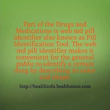 Web Md Pill Identifier:Helpful Tool To Properly Identify Pre