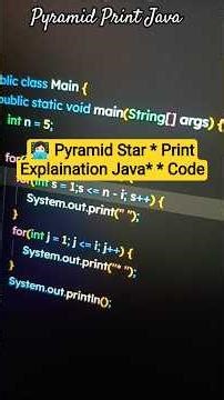 java pyramid program | star pattern program in java | pyramid printing in java #java #programming