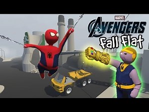 SPIDERMAN VS THANOS - Human Fall Flat Funny Game Hindi