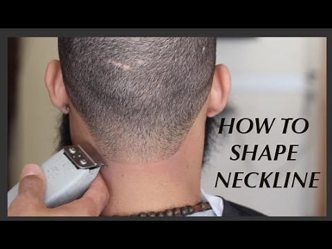 How To Shape A Neck Line With Clippers | How To Line Up The Back Of A Neck