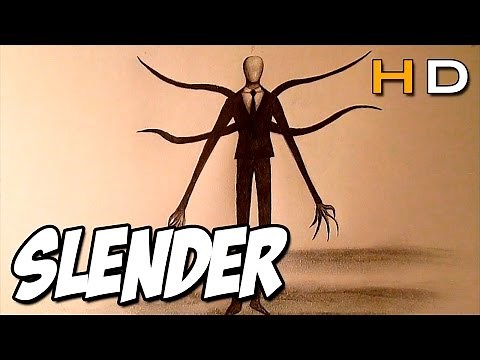 How to Draw Slenderman Step by Step Easy - Timelapse