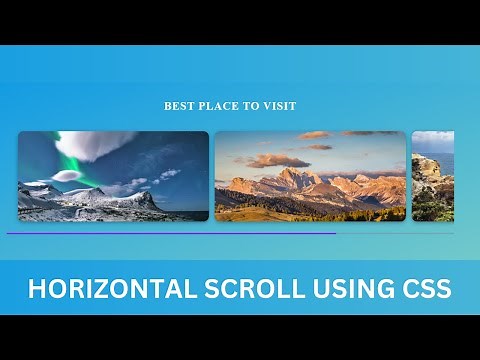 Create Horizontal Scroll of Items Using CSS | How to Scroll items horizontally in HTML and CSS