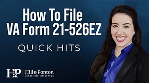 Today, we're sharing our second episode of our Quick Hit series with our attorneys. In this episode, we have Attorney Rachel Cheek breaking down how to file VA Form 21-526EZ which is crucial for VA Disability claims! | Hill and Ponton, P.A.