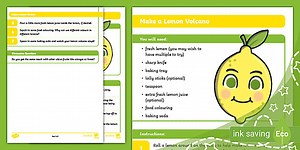 Lemon Volcano Science Experiment