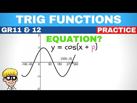 Trig functions grade 11 and 12: Determine Equation
