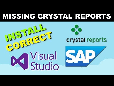 How to Install Crystal Reports For Visual Studio