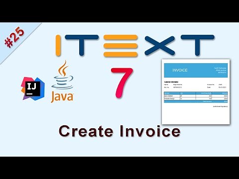#25 Create PDF Invoice in iText 7 Java