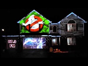 Ghostbusters 2021 Halloween House Projection