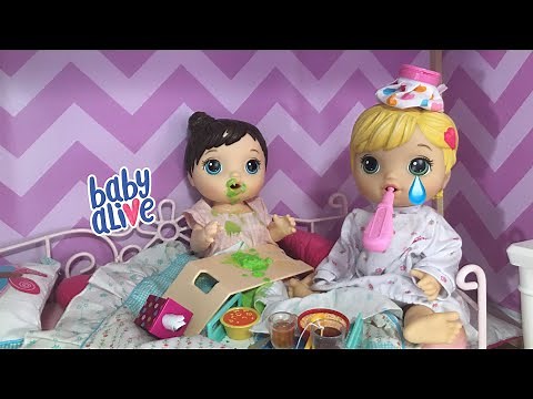 BABY ALIVE Mix my medicine Sick Routine 🤒