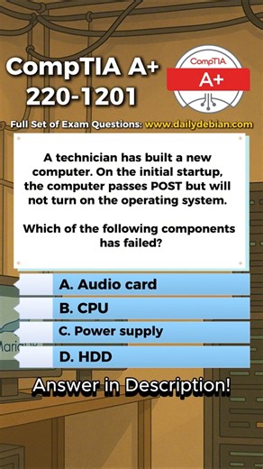 CompTIA A+ (220-1201) Exam-Style Practice Question 2026