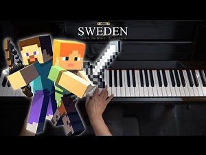 Sweden - EASY Piano Tutorial - MINECRAFT