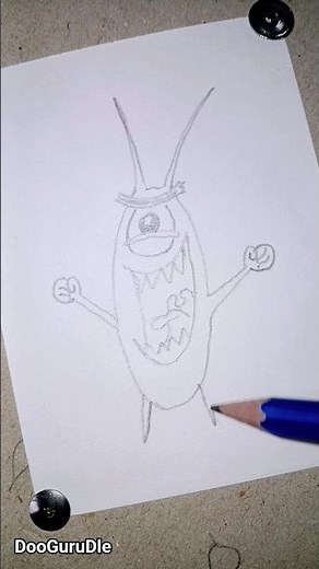 how to draw Plankton from Spongebob SquarePants movie || DooGuruDle