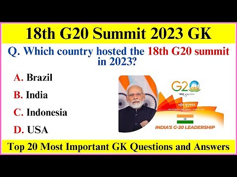 G20 Current Affairs 2023 | G20 Summit 2023 India Current Affairs | Current Affairs 2023