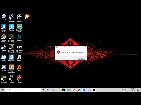 How to fix ELGATO SOUND CAPTURE CANNOT INITIALIZE
