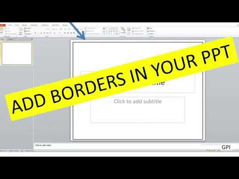How to add border in PowerPoint
