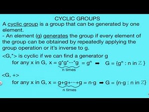 Cyclic Groups