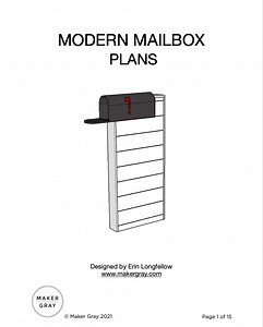 Modern Wooden Mailbox Plans with Concrete Base - Maker Gray — MAKER GRAY