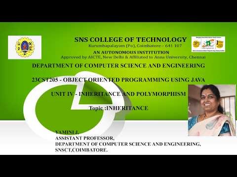 Inheritance | OOPS Using JAVA | SNS Institutions