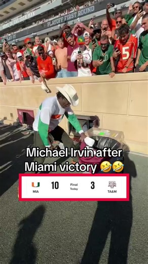 Michael Irvin Celebrates Miami Victory with Laughter
