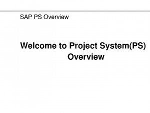SAP PS Overview - SlideServe