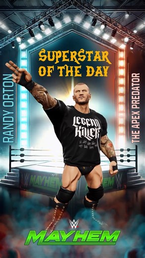 SuperStar of the Day: Randy Orton The Apex Predator strikes for a limited time, bringing precision, surprise, and game-changing moments when it matters most. This opportunity won’t wait. Add Randy Orton to your roster today and dominate the ring! Play Now: https://onelink.to/krs6j2 Join WhatsApp Channel: bit.ly/WWEMayhem-WA Visit our website for all the details! - https://www.wwemayhemgame.com/ #RandyOrton #SuperStarOfTheDay #WWEGame #WWE #1000PlusSuperstars | WWE Mayhem