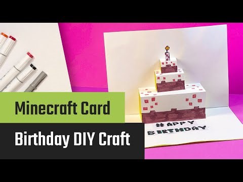 DIY Minecraft 3D Birthday Card – Pixel Craft Greeting for Gamers!