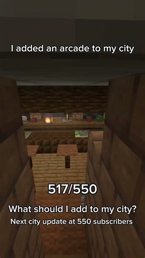I added an arcade to my Minecraft city #minecraft #minecraftcity #shorts