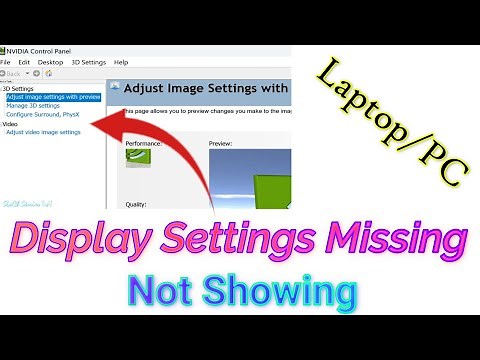 How to fix Nvidia control panel Not Showing Display Settings Missing on Windows Laptop/PC