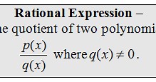 Simplifying Rational Expressions