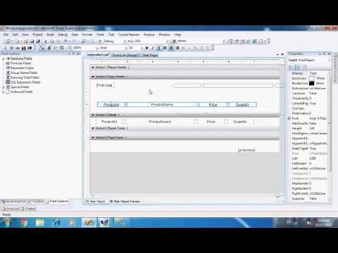 Creating crystal report for Sql Server Database