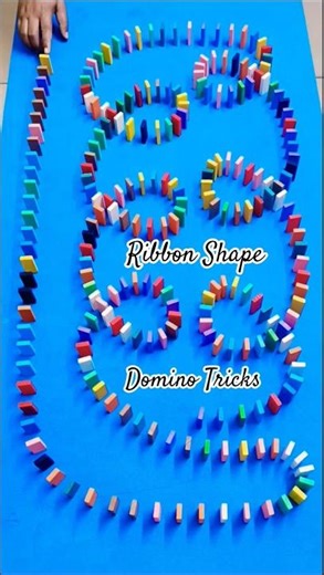 Ribbon Domino Run That Looks INSANE! 🤯 #shorts #domino #chainreaction