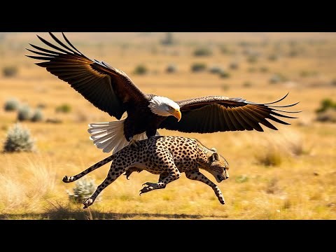 Bald Eagle Hunts Cheetah: Ultimate Wildlife Encounter in 4K UHD 🦅🌍 (AI Documentary 2025) #wildlife
