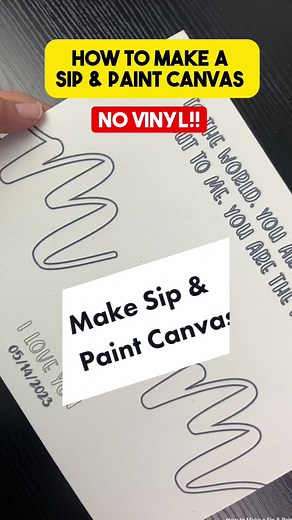 How to Make a Sip & Paint Canvas - the EASIEST WAY! Use your sublimation printer to customize these canvas boards to be painted! I got these canvas boards from @Dollar Tree! #sipandpaintcanvas #diysipandpaint #diysipnpaint #diypaintandsipcanvases #diypaintandsip #sublimationforstarters #sublimationforbegginners #dollartreediyprojects #dollartreecanvas