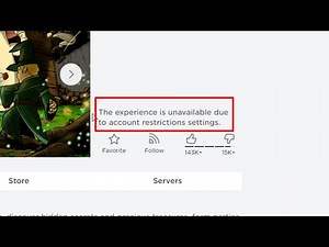 Fix Roblox - The Experience Is Unavailable Due To Account Restrictions Settings | Windows 10