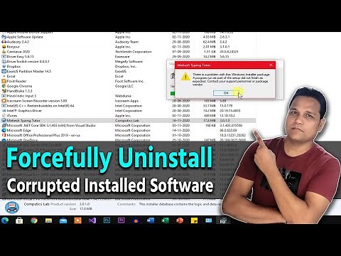 [Solved] There is a problem with this Windows installer package | Forcefully uninstall software