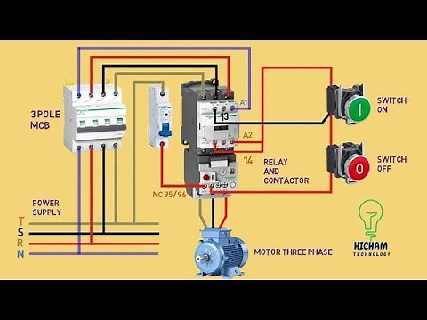 Contactor Connection with NO and NC Switches | Comment brancher un contacteur électrique